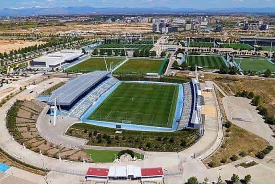Vista aérea del Estadio Alfredo Di Stéfano y sus alrededores