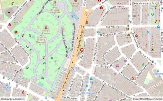 Mapa de ubicación de la Calle Industrial en A Coruña