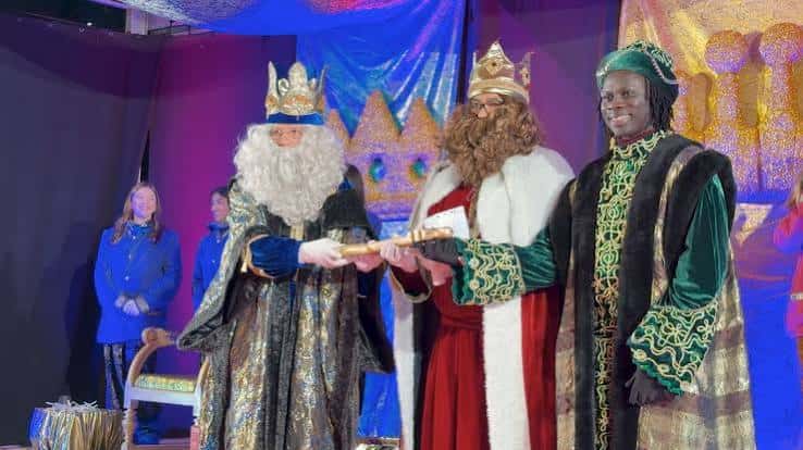 Ceremonia de los Reyes Magos durante la cavalcada en Valldoreix