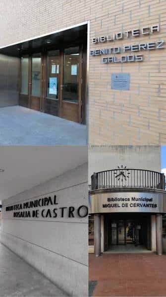 Entrada principal y fachada de la Biblioteca Municipal