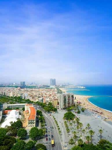 Panorámica de Barcelona desde la zona del Carrer de la Conreria