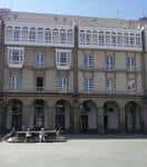 Fachada exterior de la Fundación Paideia en la Plaza de María Pita