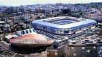 Vista aérea del Estadio de Riazor y el Palacio de los Deportes en A Coruña