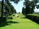 Campo de golf con arboleda y césped bien cuidado
