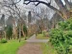 Sendero arbolado en el Parque de Santa Margarita