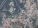 Vista aérea del Monte de A Guía con senderos y vegetación