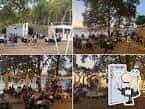 Vistas del Chiringuito La Fuente con áreas de mesas al aire libre y ambiente diurno