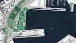 Vista aérea del Muelle de Batería y su entorno portuario