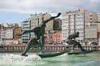 Fuente de los surfistas.A Coruña. Galicia. Spain