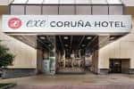 Entrada principal del Hotel Exe Coruña con el cartel identificativo