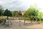 Área de juegos infantiles en el Parque Barbaña