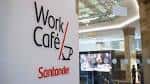Área de recepción o entrada del Work Café Santander