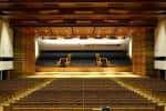 Auditorio principal con escenario y butacas vacías