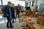 Espacio interior del Tinglado del Puerto con exposición o mercado