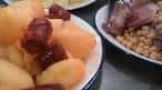 Ración de patatas con chorizo