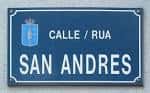 Placa de la calle Rúa San Andrés