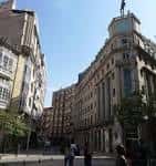 Fachadas de los edificios históricos que rodean la Praza de San Xosé