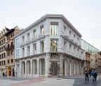 Vista exterior de la fachada de la ampliación del Museo de Bellas Artes de Asturias
