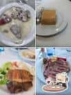 Variedad de platos de comida servidos en el restaurante