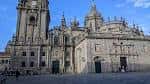 Fachada principal de la Catedral de Santiago de Compostela desde la Praza da Quintana
