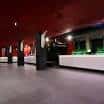 Interior de la Sala Rouge con barra y zona de mesas