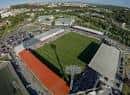 Vista aérea del Estadio Anxo Carro y sus alrededores.