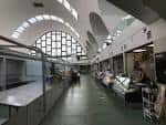 Interior del Mercado de San Agustín con pasillos amplios y puestos