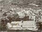 Vista aérea de las Casas de Ramírez en Santiago de Compostela en los años 70