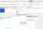 Captura de pantalla de la interfaz de calendario de Microsoft Teams/Outlook