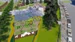 Vista aérea o conceptual del diseño del Parque Barbaña