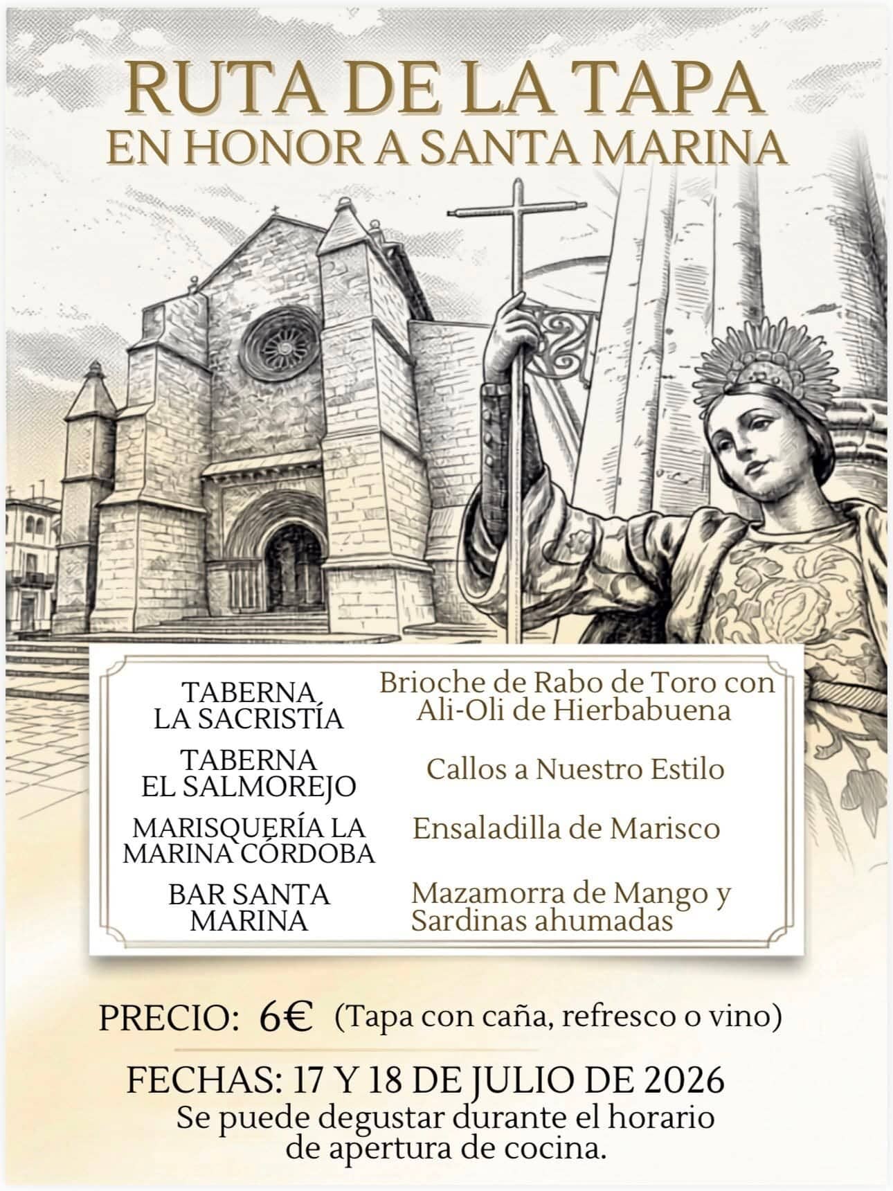 Ruta de la Tapa en honor a Santa Marina