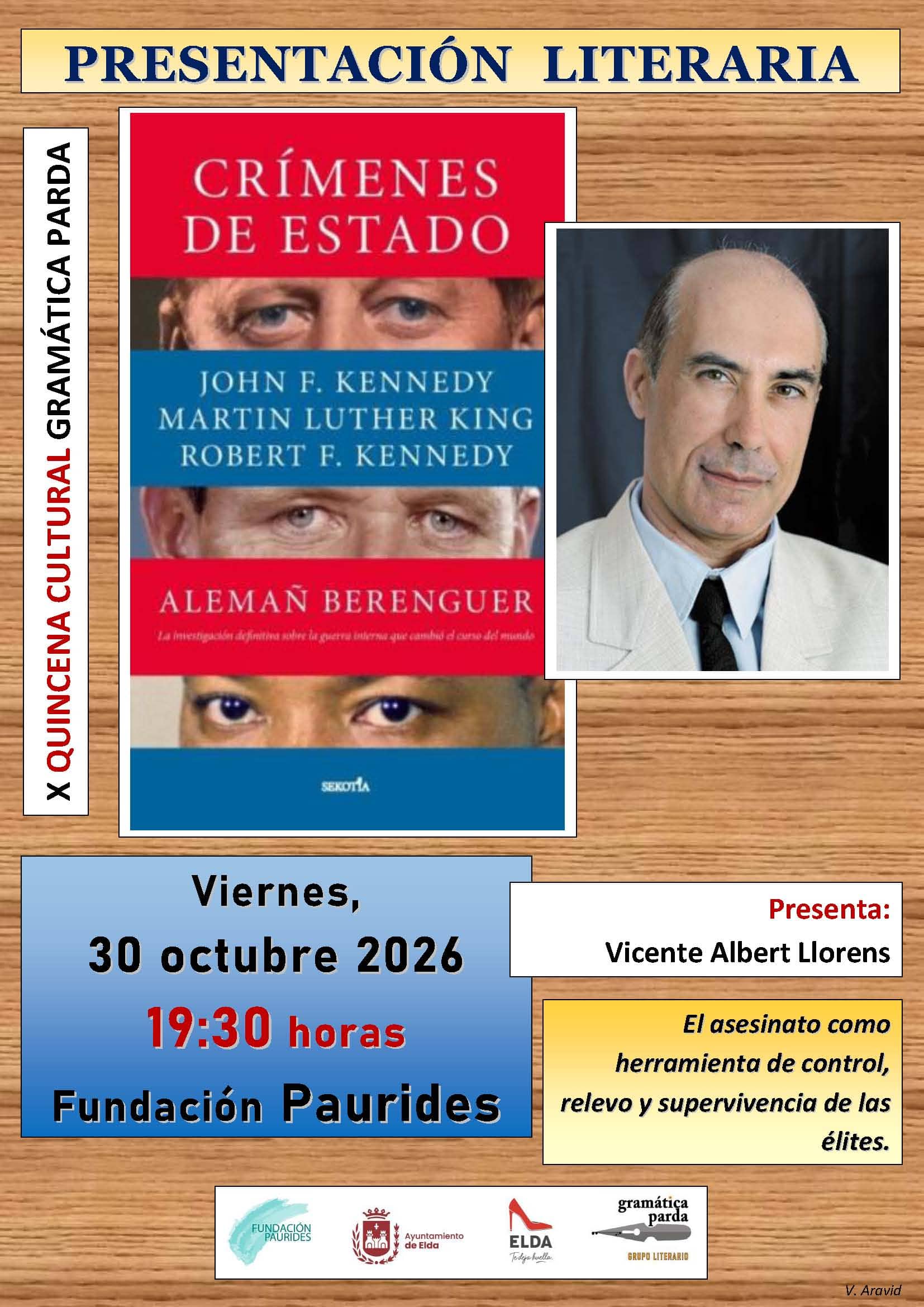 X Quincena Cultural Gramática Parda. Zapatos de mujer. Presentación literaria de Crímenes de Estado