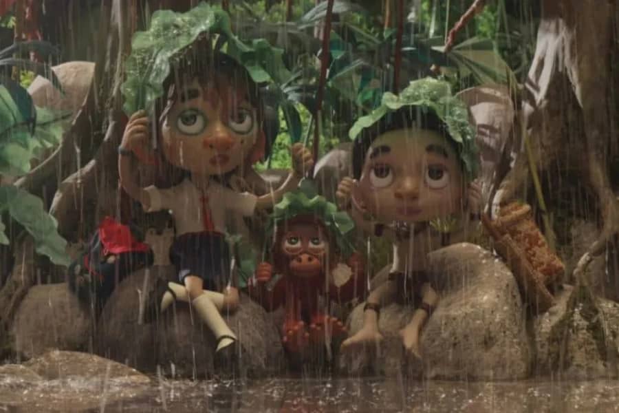 Proyección de la película de animación infantil Basatiak