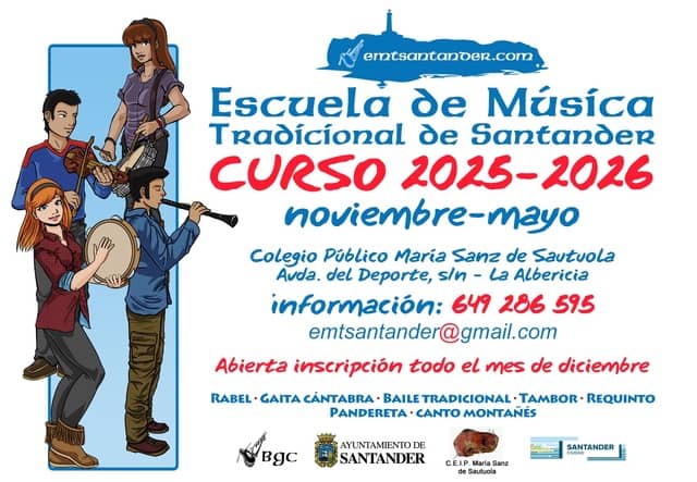Escuela de Música Tradicional de Santander. Curso 2025-2026
