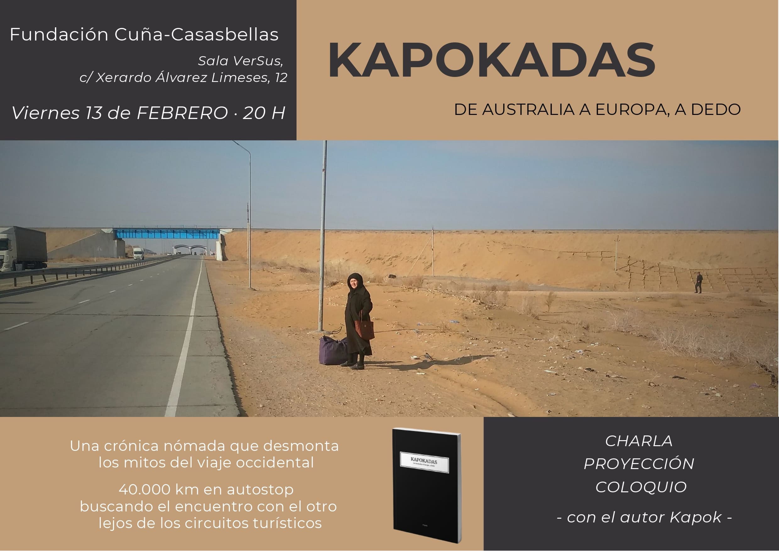 Alessandro Kapok presenta su libro 'De Australia a Europa a dedo'