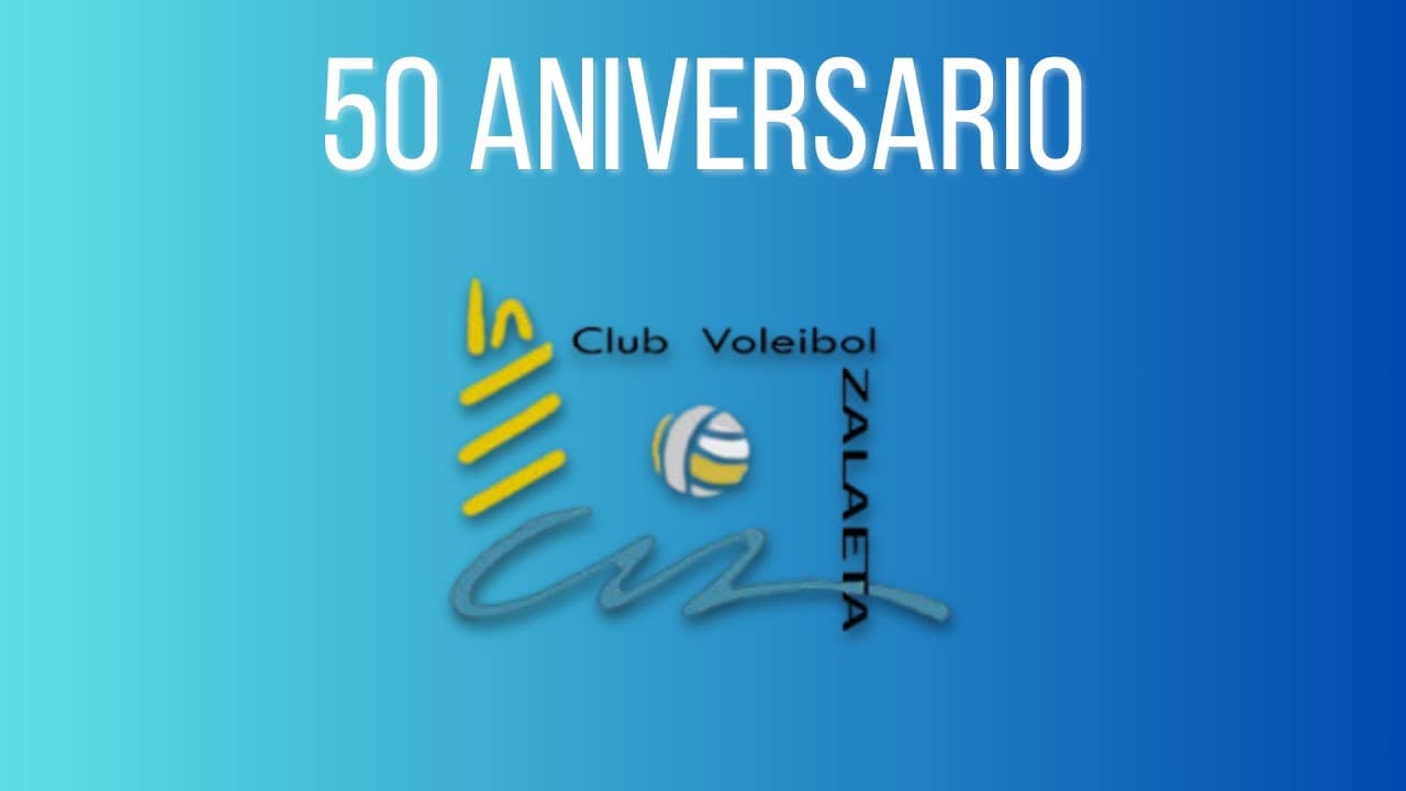 Partido de Superliga 2 de voleibol y homenaje 50 aniversario Zalaeta