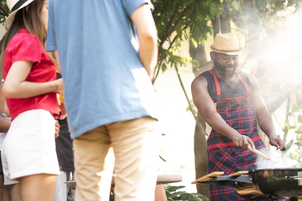 Gaiteiros y gran churrascada