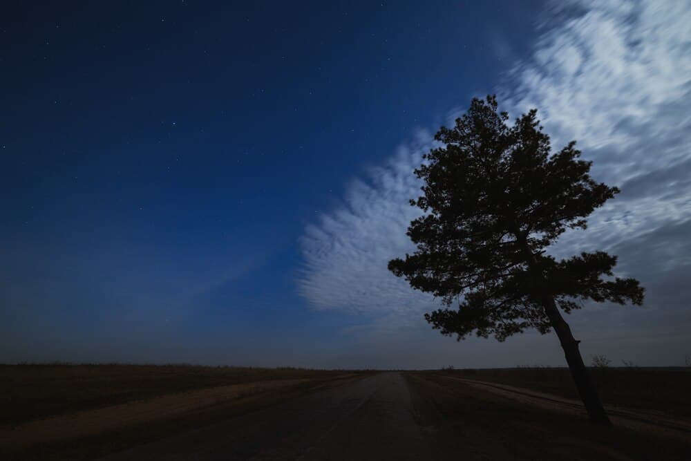 Alineación de planetas y Luna llena