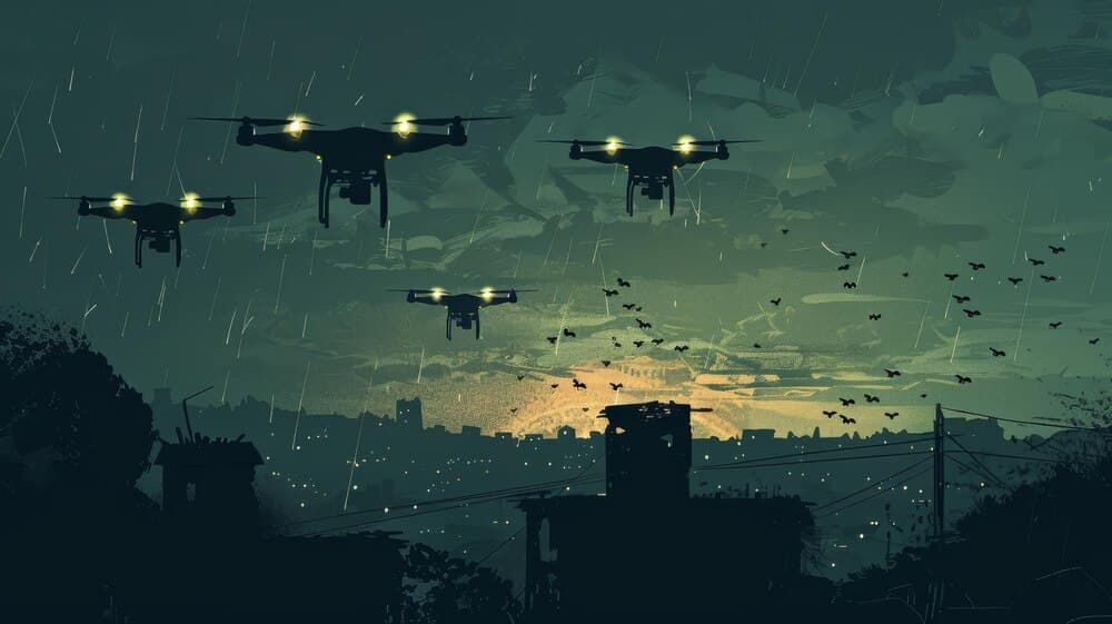 Espectáculo nocturno de drones