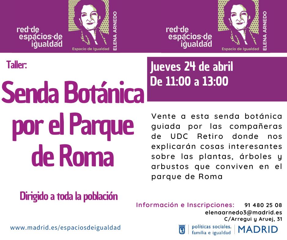 Senda botánica por el Parque Roma