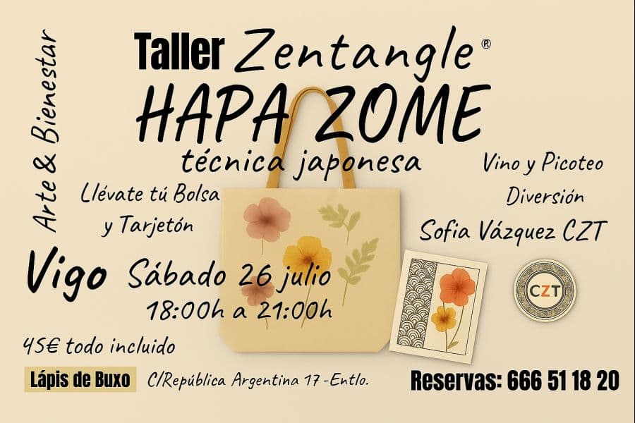 HAPA ZOME & Zentangle® con Sofía Vázquez CZT