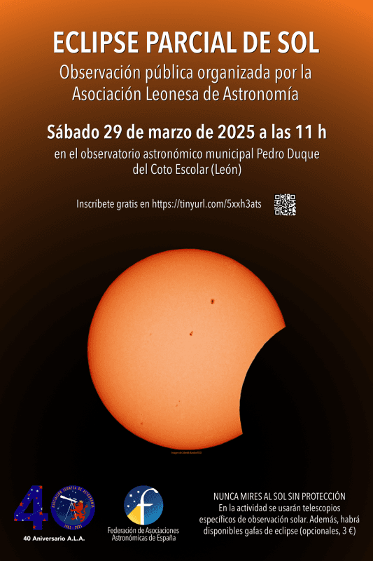 Observación pública del eclipse parcial de sol (29/3/2025)