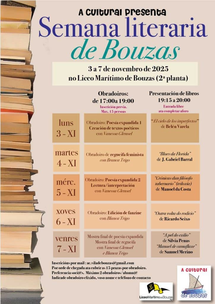 Semana literaria con obradoiros y presentaciones de libros