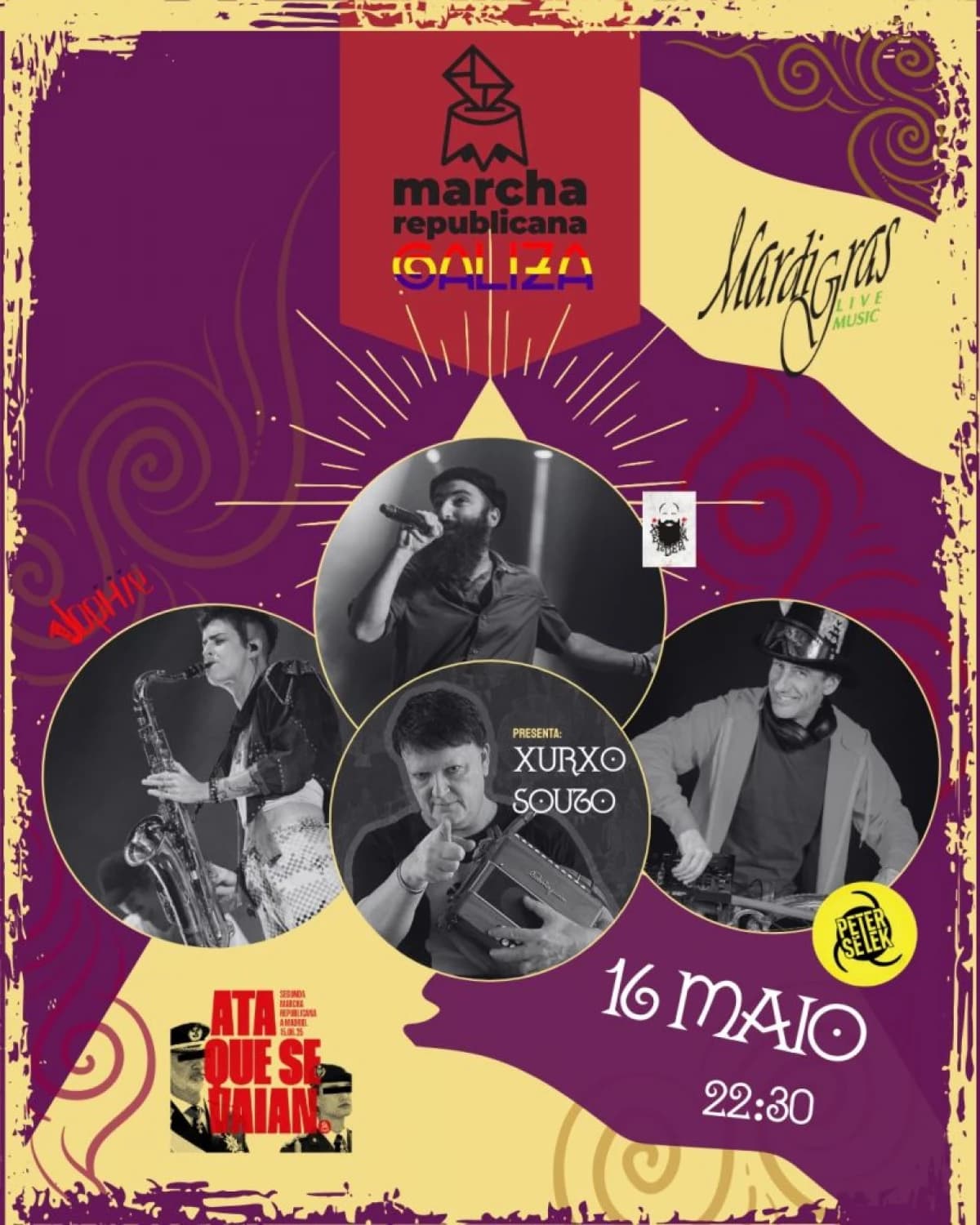 Concierto de Sophie Simonds + Xerderal + Peter Selek Dj presentado por Xurxo Souto - Marcha Republicana
