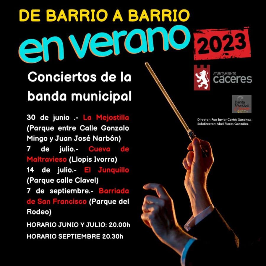 Concierto de la Banda Municipal de Música de Cáceres | De Barrio a Barrio