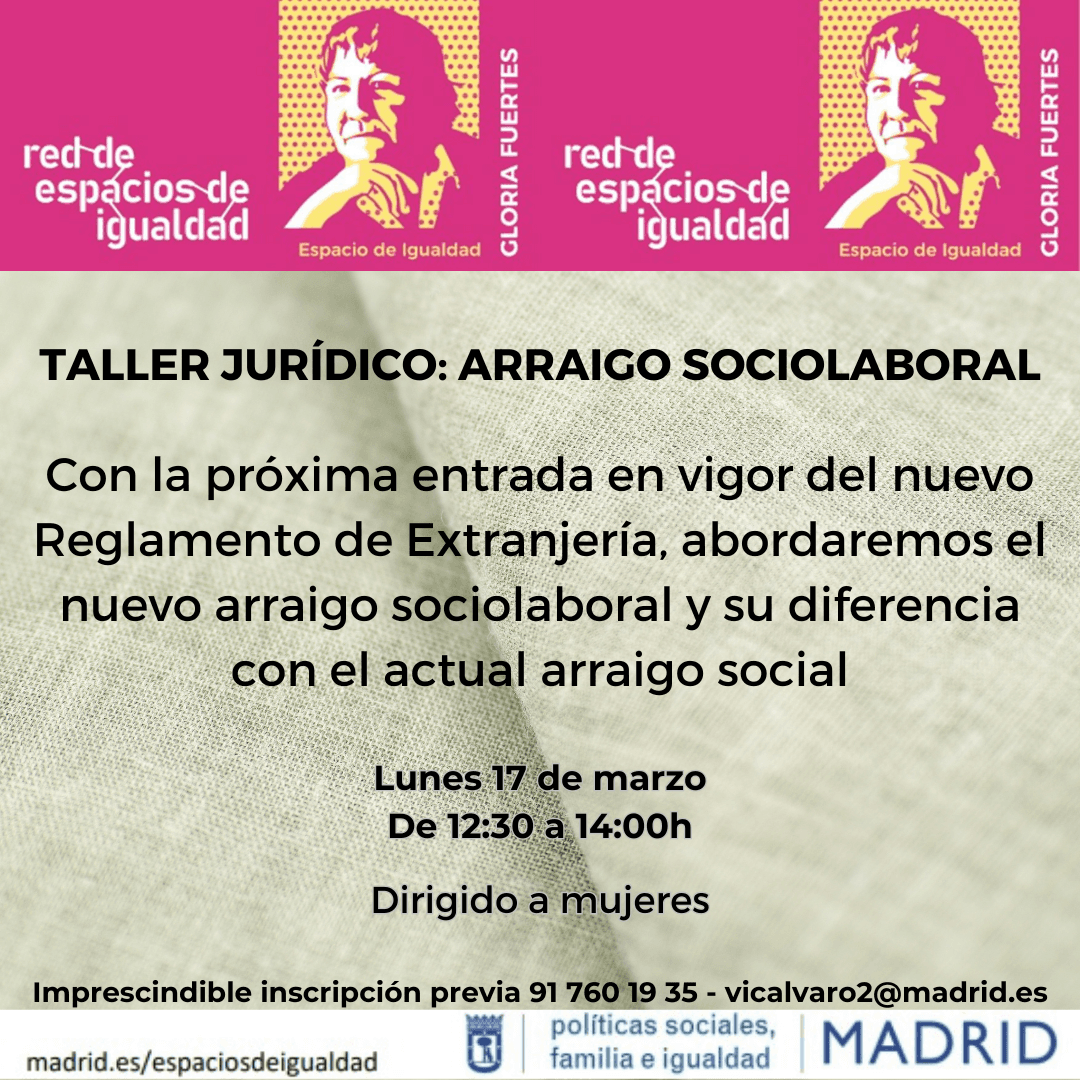 Arraigo sociolaboral. Taller jurídico