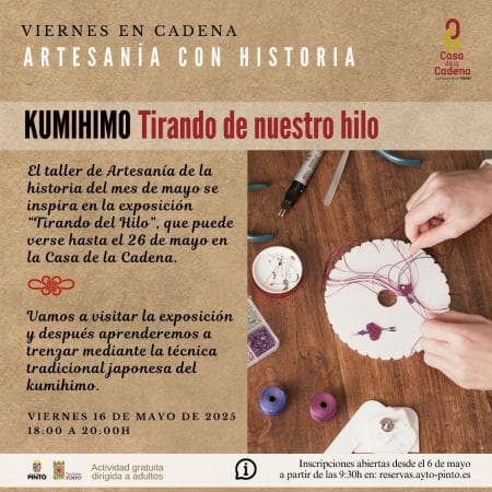 Artesanía con historia: Tirando de nuestro hilo. Kumihimo.