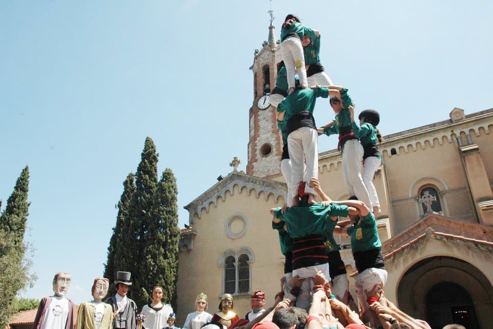Exhibició castellera i pilar honorífic al Santuari de la Salut