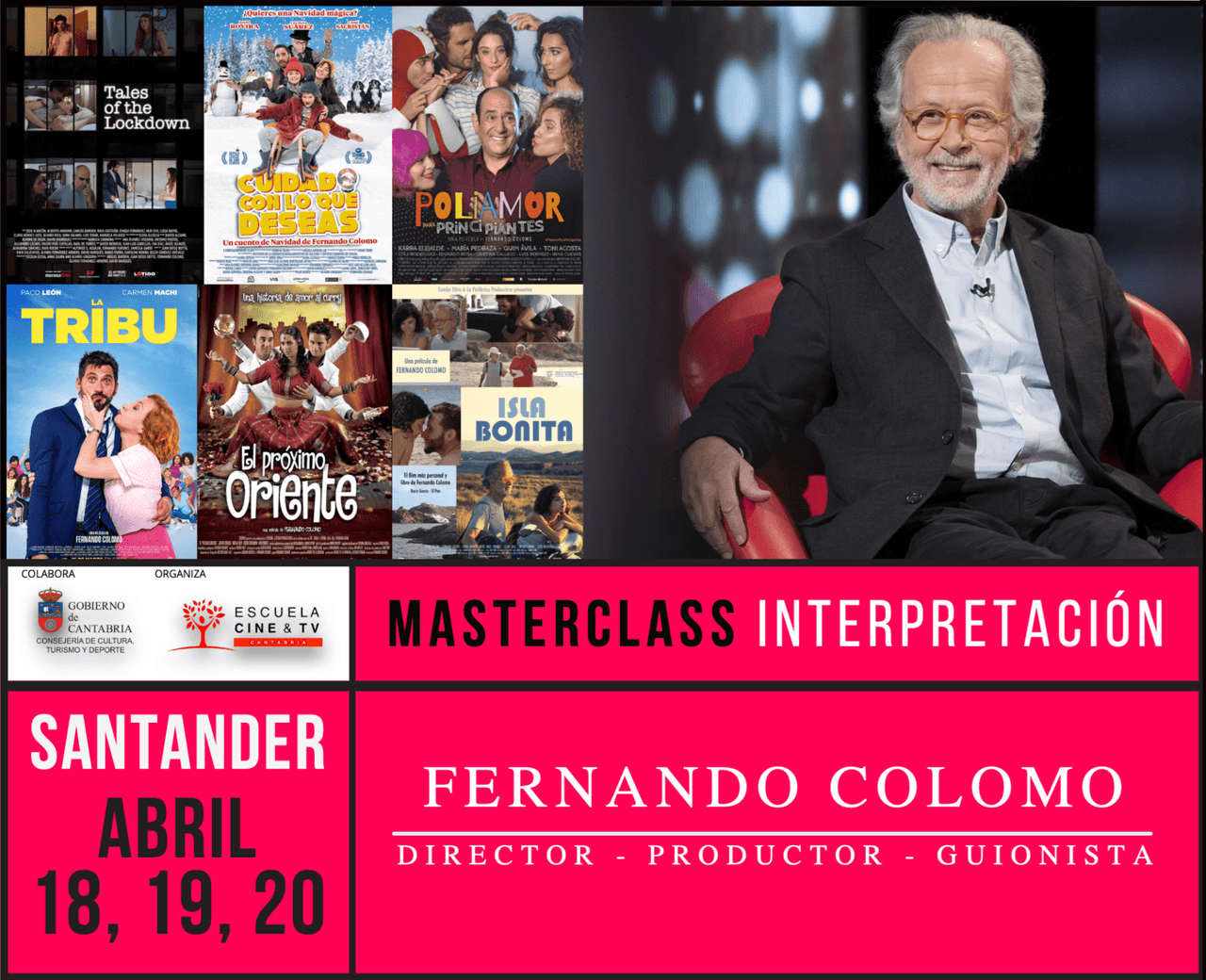 Curso intensivo de interpretación ante la cámara con Fernando Colomo