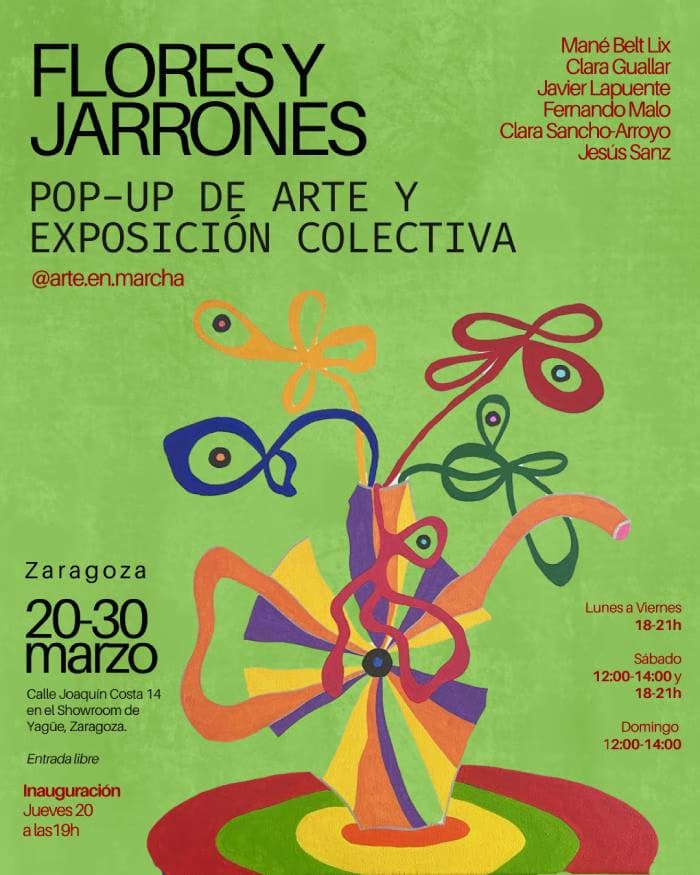 Flores y jarrones, POP-UP de ARTE y exposición colectiva